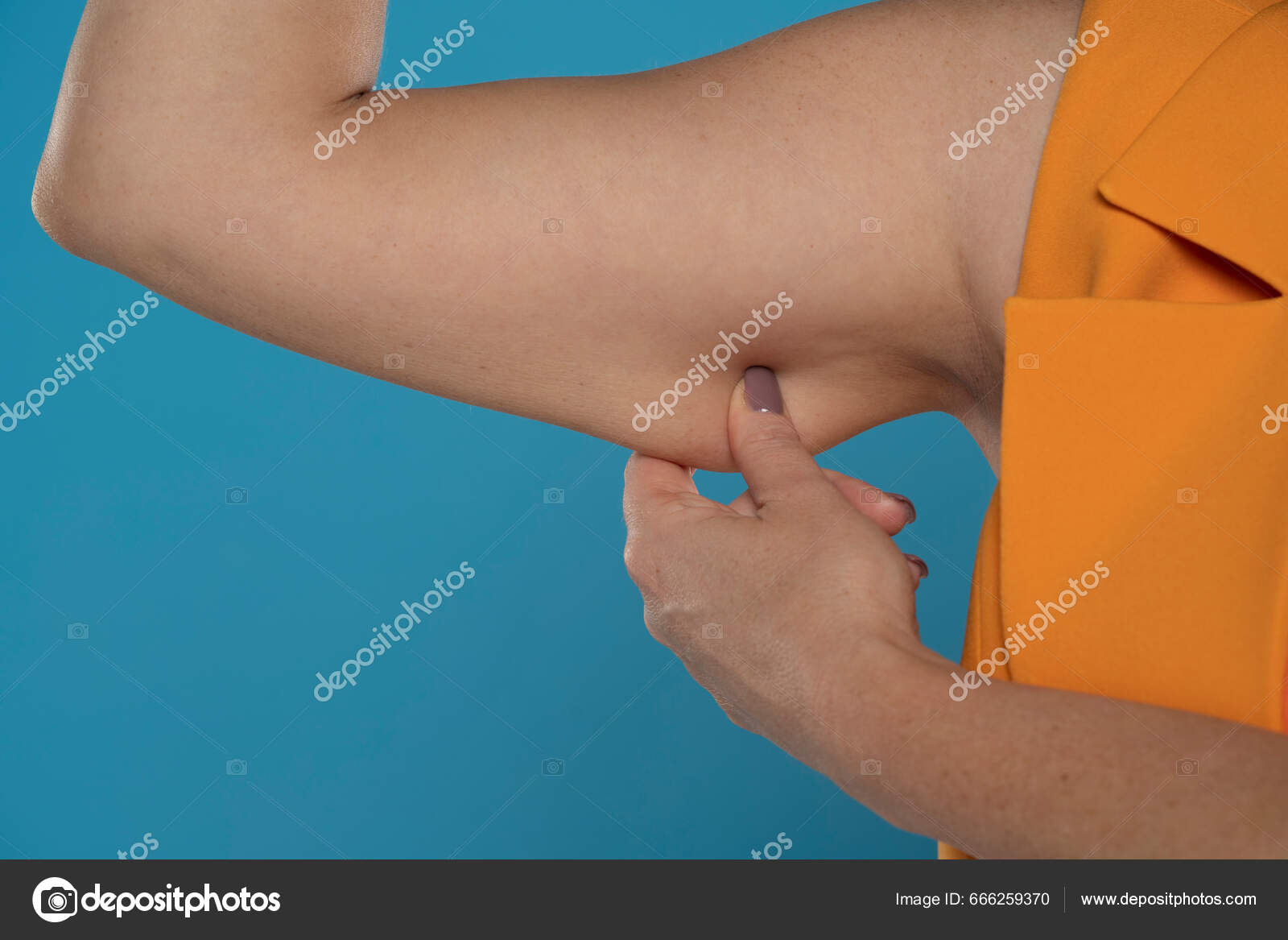 Concept Cosmetic Surgery Removing Excess Fat Cellulite Skin Woman