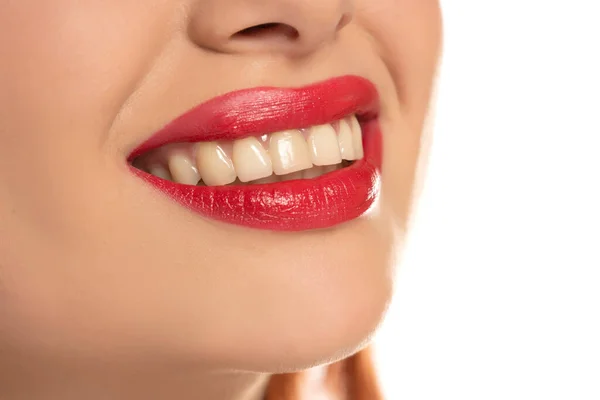 Świeże Uśmiech Kobiety Zdrowe Zęby — Zdjęcie stockowe