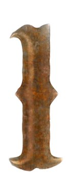 number 1 vintage antique text isolated on white background