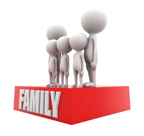 Man Family Union Concept White Isolated Background Side Angle View — Stock Photo, Image