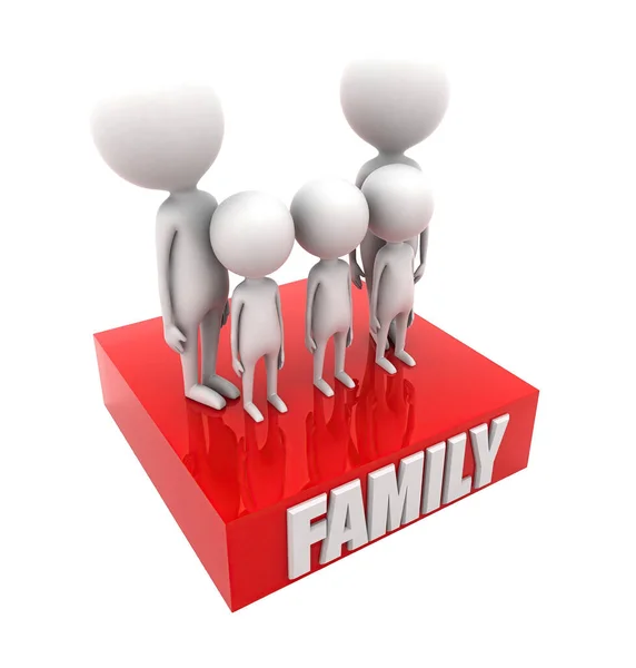 Man Family Union Concept White Isolated Background Top Angle View — Stock Photo, Image