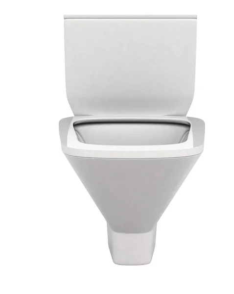Toilet Concept Wit Geïsoleerde Achtergrond Rendering Vooraanzicht — Stockfoto