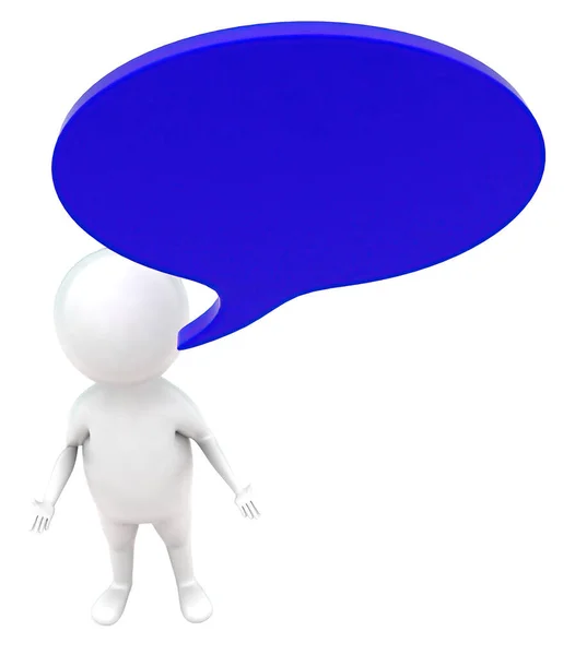 Man Speech Bubbles Top Concept White Isolated Background Top Angle — Stock Photo, Image