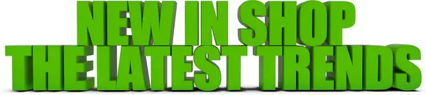 Yeni Mağazada En Son Moda 3D metin beyaz arkaplanda izole - 3d oluşturma