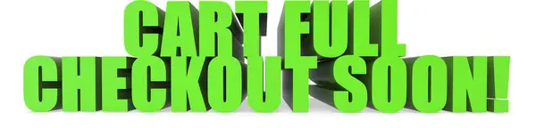 Araç tam yol yakında! Beyaz arkaplanda izole edilmiş 3D metin - 3d görüntüleme