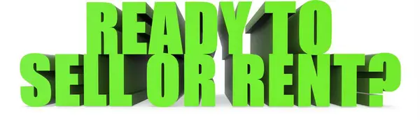 Satmaya ya da kiralamaya hazır mısın? Beyaz arkaplanda izole edilmiş 3D metin - 3d görüntüleme