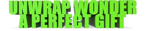 Harika Bir Hediye 3d metnini aç Beyaz arkaplanda izole edilmiş 3D görüntüleme