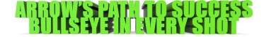 Arrow 's Path to Success Bullseye in every shot 3d text alone on white background - 3d rendering