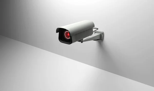 Illustration Caméras Sécurité Cctv Sur Mur Concept Sécurité Surveillance Protection — Photo