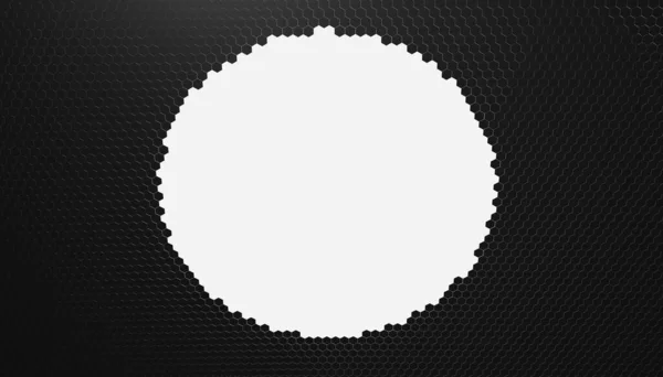 Black Geometric Hexagonal Abstract Background Surface Polygonal Pattern Glowing Hexagons — Stock Photo, Image