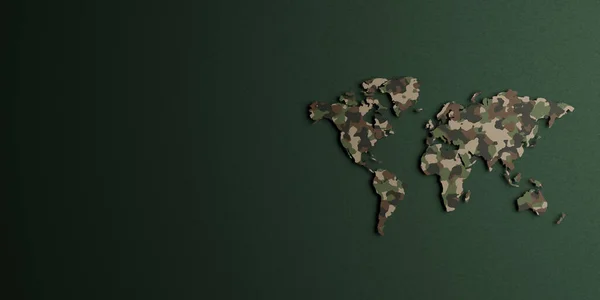 Mapa Del Mundo Colores Marrones Sobre Fondo Verde — Foto de Stock