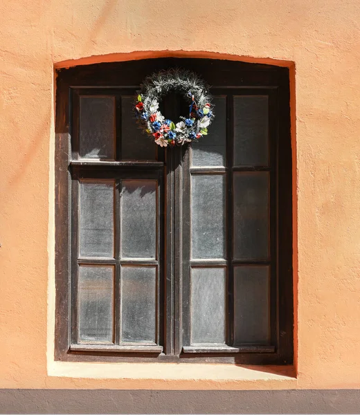 Old Window Facade House — Stock Photo, Image