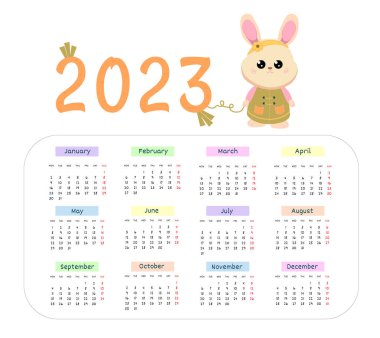 Tatlı Takvim Mutlu Yeni Yıl 2023 Tavşanla