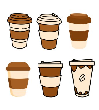Lezzetli kahve fincanı ikonu. İç vektör illüstrasyon tasarımı