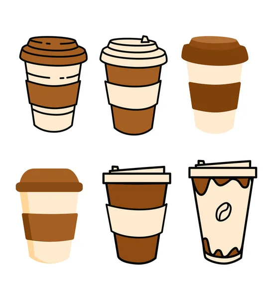 Delicious Coffee Paper Cup Icon Drink Vector Illustration Design — 스톡 벡터