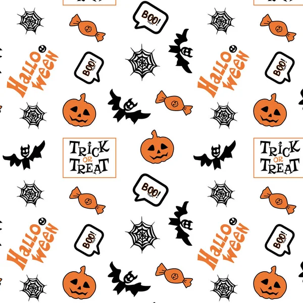 Karalama el çizimi elementleri olan çizgi film Cadılar Bayramı deseni