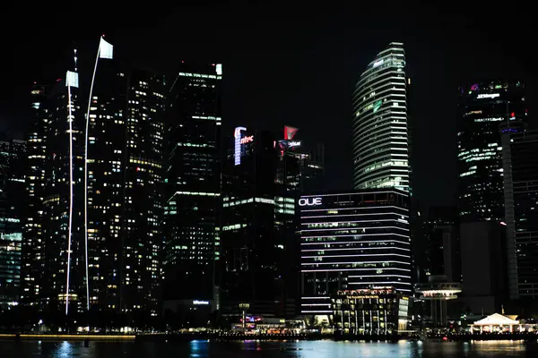 싱가포르 2023년 20일 전경에 마리나가 비즈니스 지구에 스톡 사진