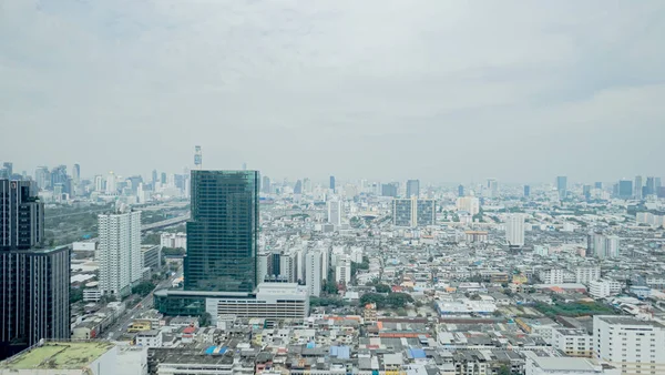 Una Vista Pájaro Bangkok Contaminación Del Aire Ciudad —  Fotos de Stock