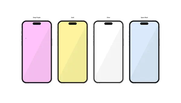 Четыре Рамы Мобильных Телефонов Цвета 2022 Года — стоковый вектор