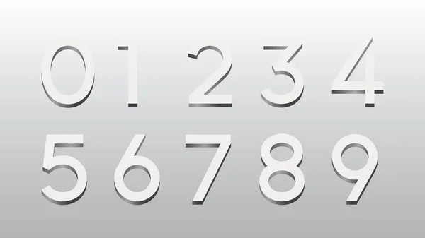 数字计数符号符号白色数字灰色 — 图库矢量图片