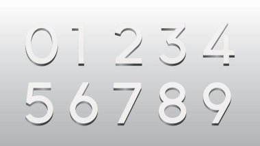 sayılar sayma sembolleri beyaz sayılar gri işaretler