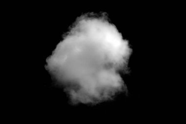 Siyah arkaplanda beyaz bulutlar.