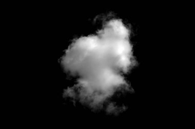 Siyah arkaplanda beyaz bulutlar.