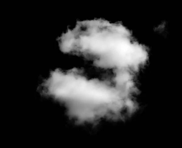 Белые Облака Черном Фоне — стоковое фото
