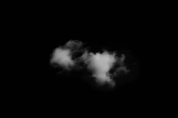 Witte Wolken Zwarte Achtergrond — Stockfoto