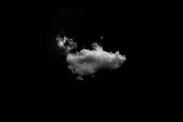 Άσπρα Σύννεφα Μαύρο Φόντο — Φωτογραφία Αρχείου