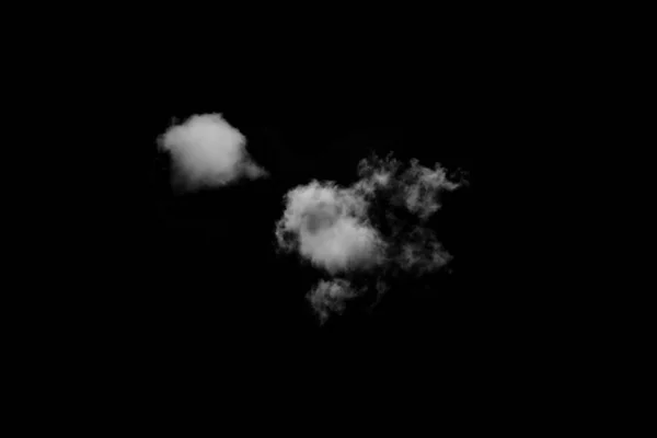 Nuvole Bianche Sfondo Nero — Foto Stock