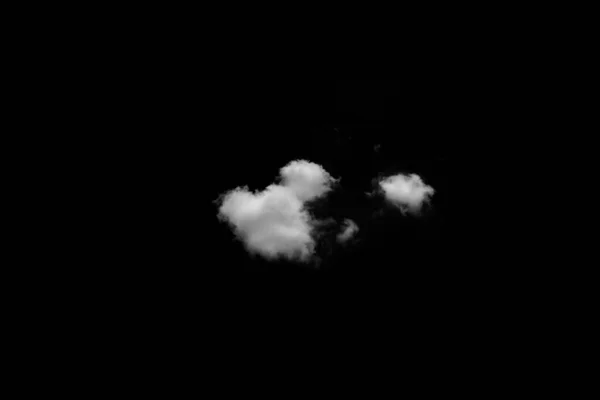 Nuvole Bianche Sfondo Nero — Foto Stock