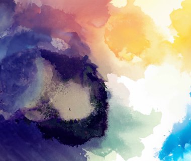 Kopya alanı olan soyut renkli pastel suluboya.
