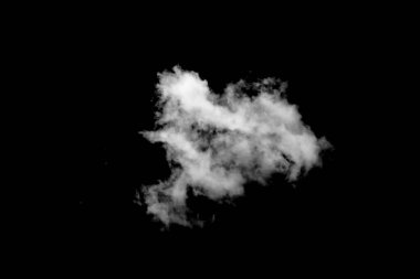 Siyah arkaplanda izole edilmiş bulut.