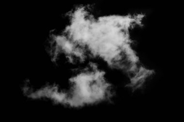 Siyah arkaplanda izole edilmiş bulut.