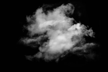 Siyah arkaplanda izole edilmiş bulut.