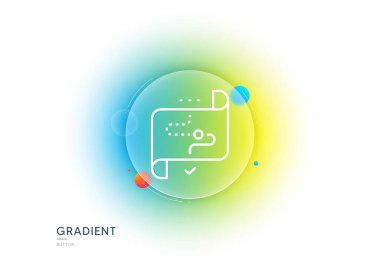 Hedef çizgisi simgesi. Gradyan bulanıklık düğmesi ve cam morfizmi. Stratery gol işareti. Çekirdek değer sembolü. Şeffaf cam tasarımı. Hedef çizgisi simgesi. Vektör