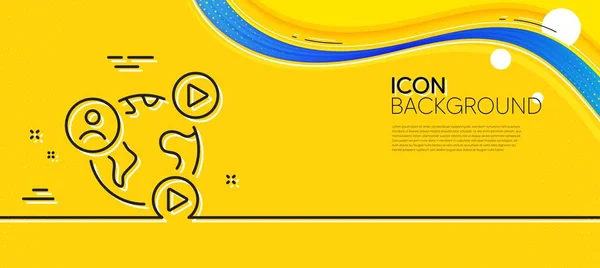 Εικονικό Εικονίδιο Γραμμής Συνεδρίων Αφηρημένο Κίτρινο Φόντο Διαδικτυακή Εκπαιδευτική Πινακίδα — Διανυσματικό Αρχείο