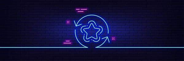 Neon Ljus Glöd Effekt Lojalitetsstjärneikonen Ändra Bonuspoäng Symbolen För Rabattprogram — Stock vektor