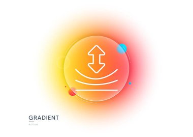 Direnç çizgisi simgesi. Gradyan bulanıklık düğmesi ve cam morfizmi. Elastik malzeme işareti. Şeffaf cam tasarımı. Direnç çizgisi simgesi. Vektör