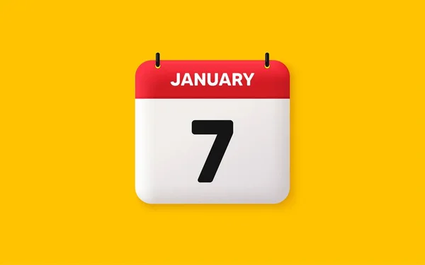 Calendário Data Ícone Ícone Sétimo Dia Mês Data Programação Evento — Vetor de Stock