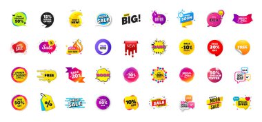 İndirimli flaş pankartlar. Reklam fiyatları etiketleri. Kara Cuma özel teklif etiketleri. İndirimli balon kuponu. Promosyon indirimli afiş şablonları tasarımı. Flaş teklif etiketi. Yeni anlaşma etiketi. Vektör