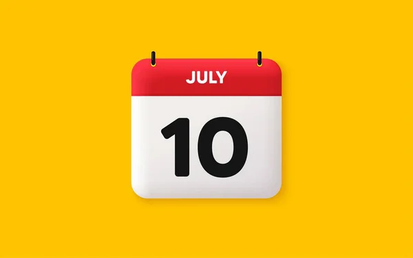 Calendario Fecha Icono Icono Del Día Del Mes Fecha Programación — Vector de stock