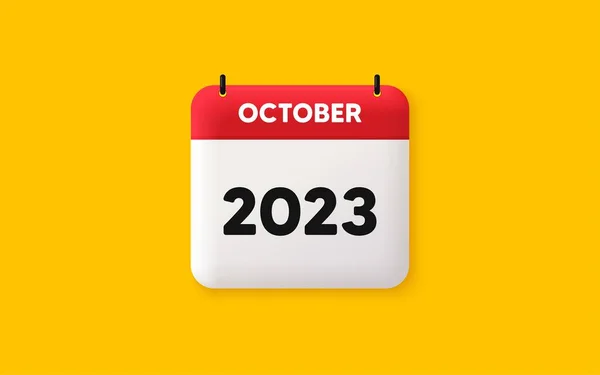 Kalendarz Harmonogramu Ikona Październik Ikona Miesiąca Harmonogram Wydarzeń Październik Planer — Wektor stockowy