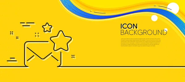 Αγαπημένο Εικονίδιο Αλληλογραφίας Αφηρημένο Κίτρινο Φόντο Γράμμα Αστεράκια Καλύτερο Σύμβολο — Διανυσματικό Αρχείο