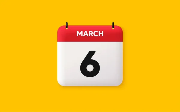 Calendário Data Ícone Ícone Sexto Dia Mês Data Programação Evento — Vetor de Stock