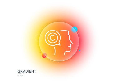 Telif hakkı çizgisi simgesi. Gradyan bulanıklık düğmesi ve cam morfizmi. Yazar imzası. Kopyalama sembolü. Şeffaf cam tasarımı. Yazar satırı simgesi. Vektör