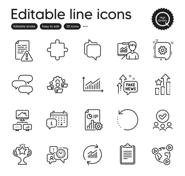 Set Education Outline Icons Contains Icons Ranking Stars Approved Group — Stock Vector