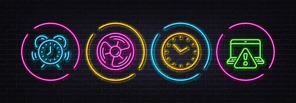 Iconos Tiempo Gestión Del Tiempo Mínimo Ventilador Aire Línea Luces — Archivo Imágenes Vectoriales