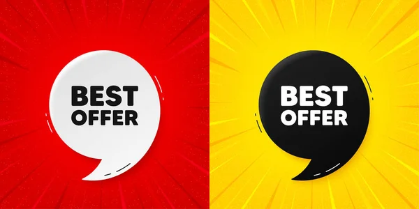 Best Offer Tag Flash Offer Banner Quote Special Price Sale — Stock Vector